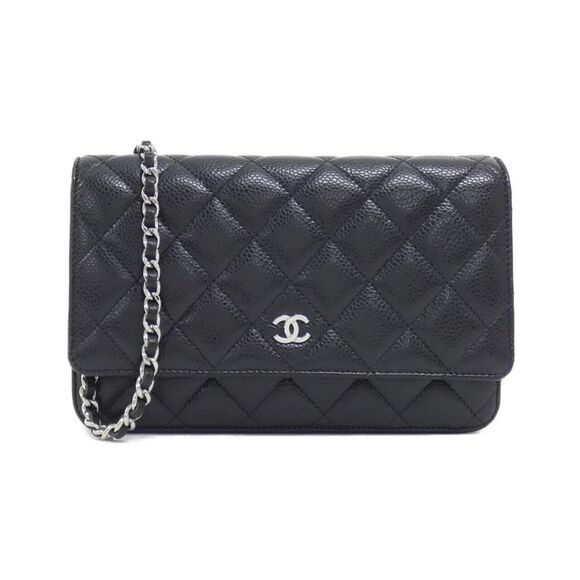 Chanel Timeless Classic Line Caviar Skin Chain Wallet